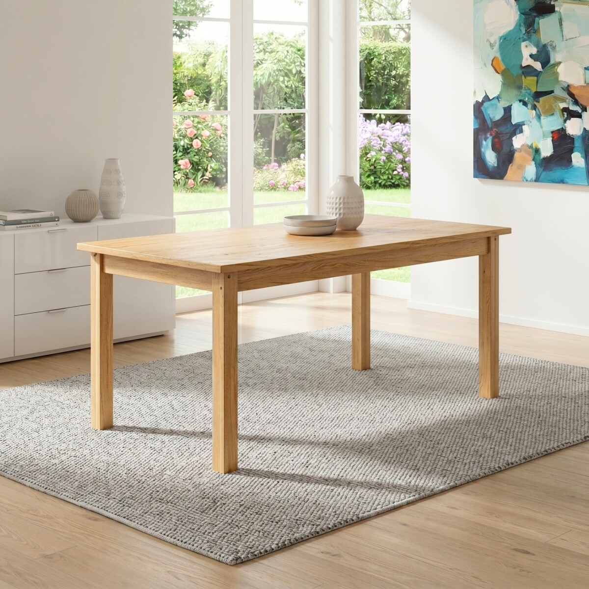 Mesa de Madera Maciza 160 cm - Italia 