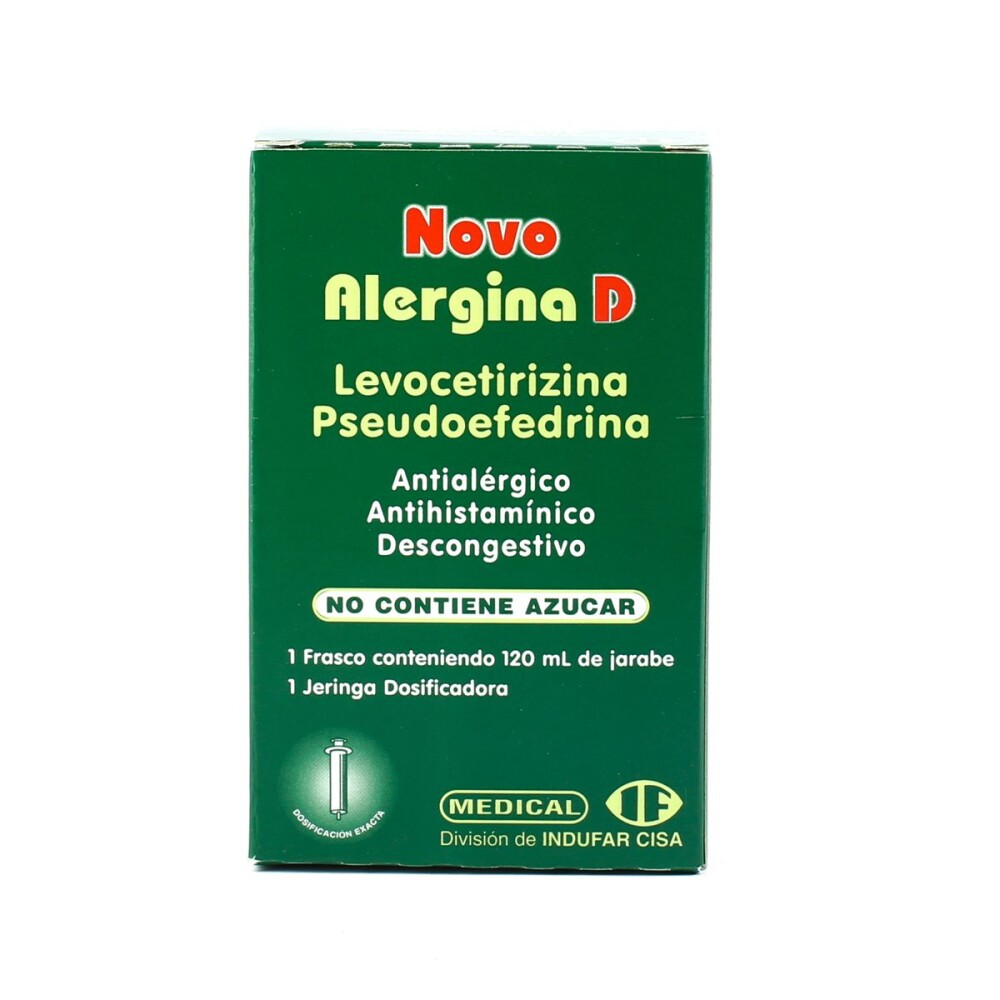 NOVO ALERGINA D JBE. FR. X 120 ML. única