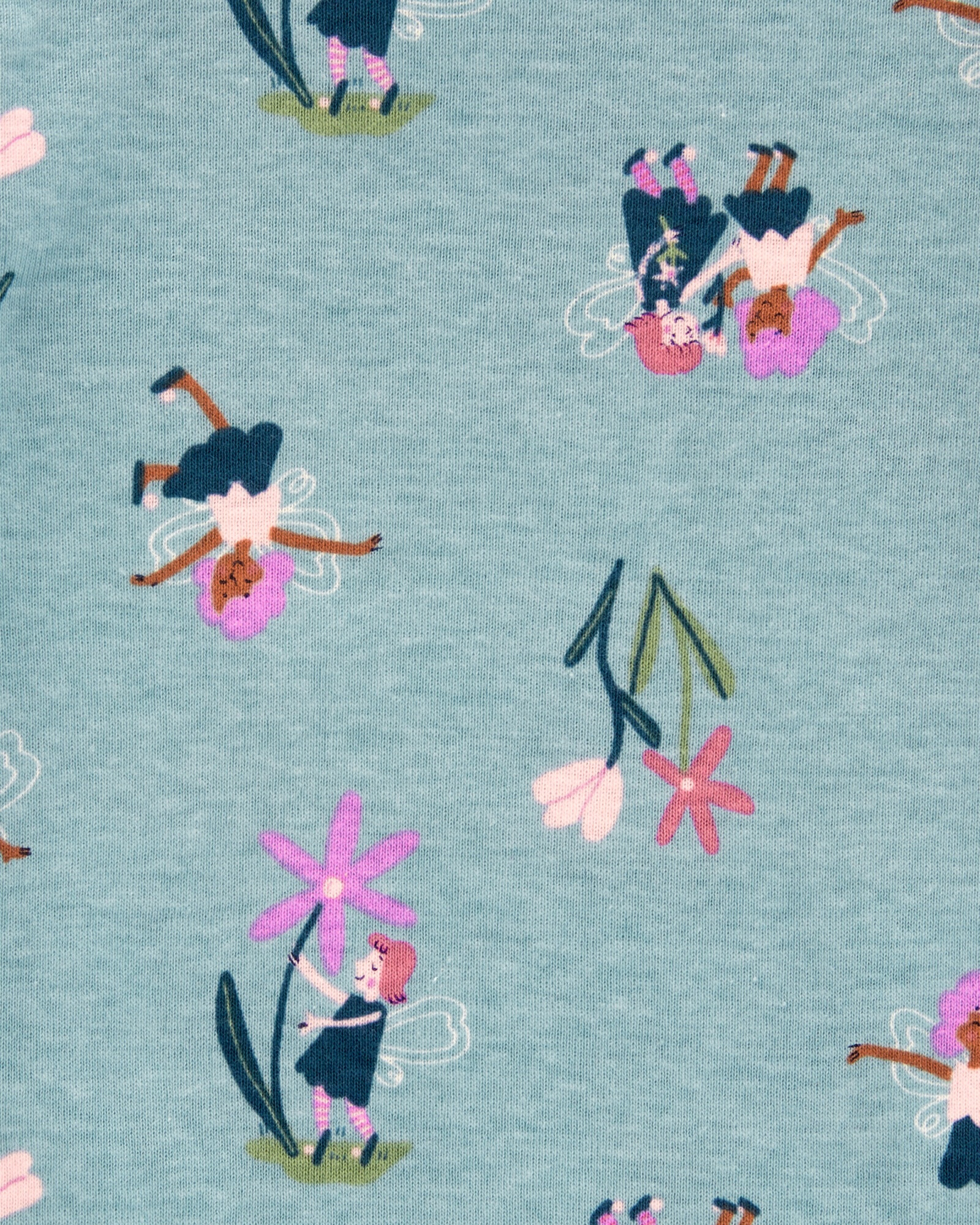 Pijama cuatro piezas de algodón, dos pantalones y dos remeras, diseño hadas Pijama cuatro piezas de algodón, dos pantalones y dos remeras, diseño hadas