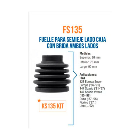 FUELLE FIAT L-CAJA TRICETA UNO 147 SPAZIO FIORINO /98 29-66-80 ML FUELLE FIAT L-CAJA TRICETA UNO 147 SPAZIO FIORINO /98 29-66-80 ML