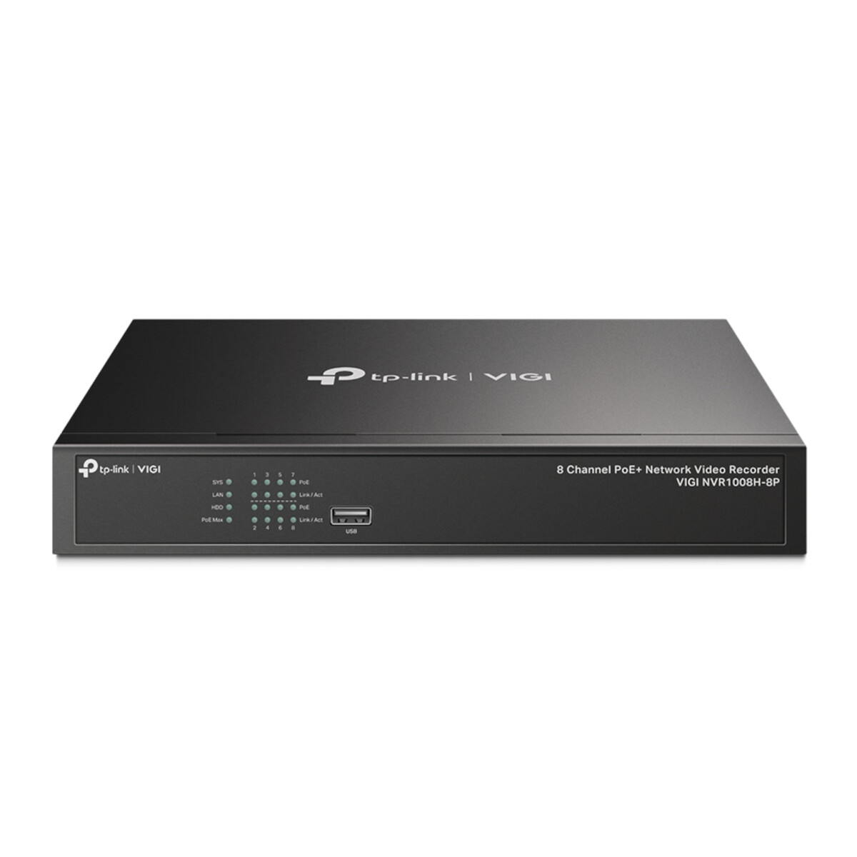 Tp-link - Nvr Vigi NVR1008H-8P. 8 Canales. Puertos Poe+. Audio Bidireccional. Plug And Play. Color N 