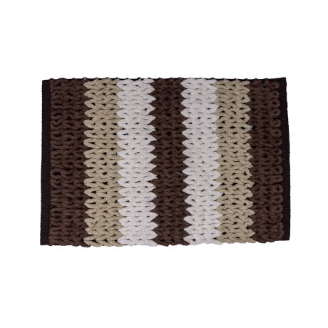 Alfombra De Baño Amalfi Antideslizante Estampada 40x60cm Marrón