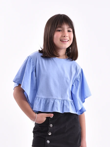 BLUSA RUEDA AZUL CLARO