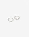Sets Anillos Metal Set De Anillos Metal Con Strass - Plateado Rodio