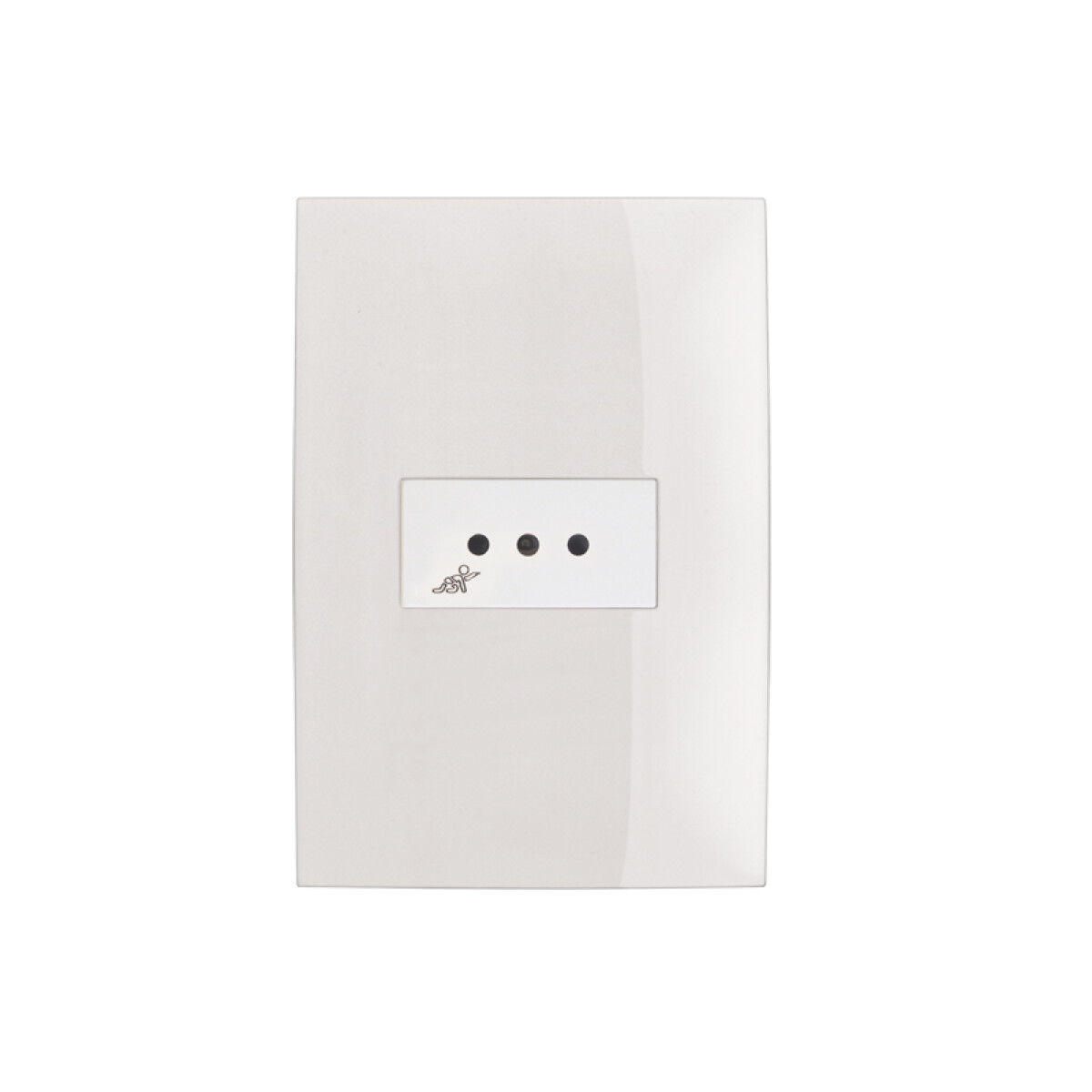 Conjunto plaqueta c/1 toma 3 en línea - Presta blanco - C51004 