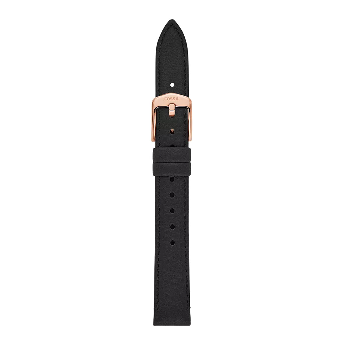 Correa Fossil Cuero Negro 16MM 