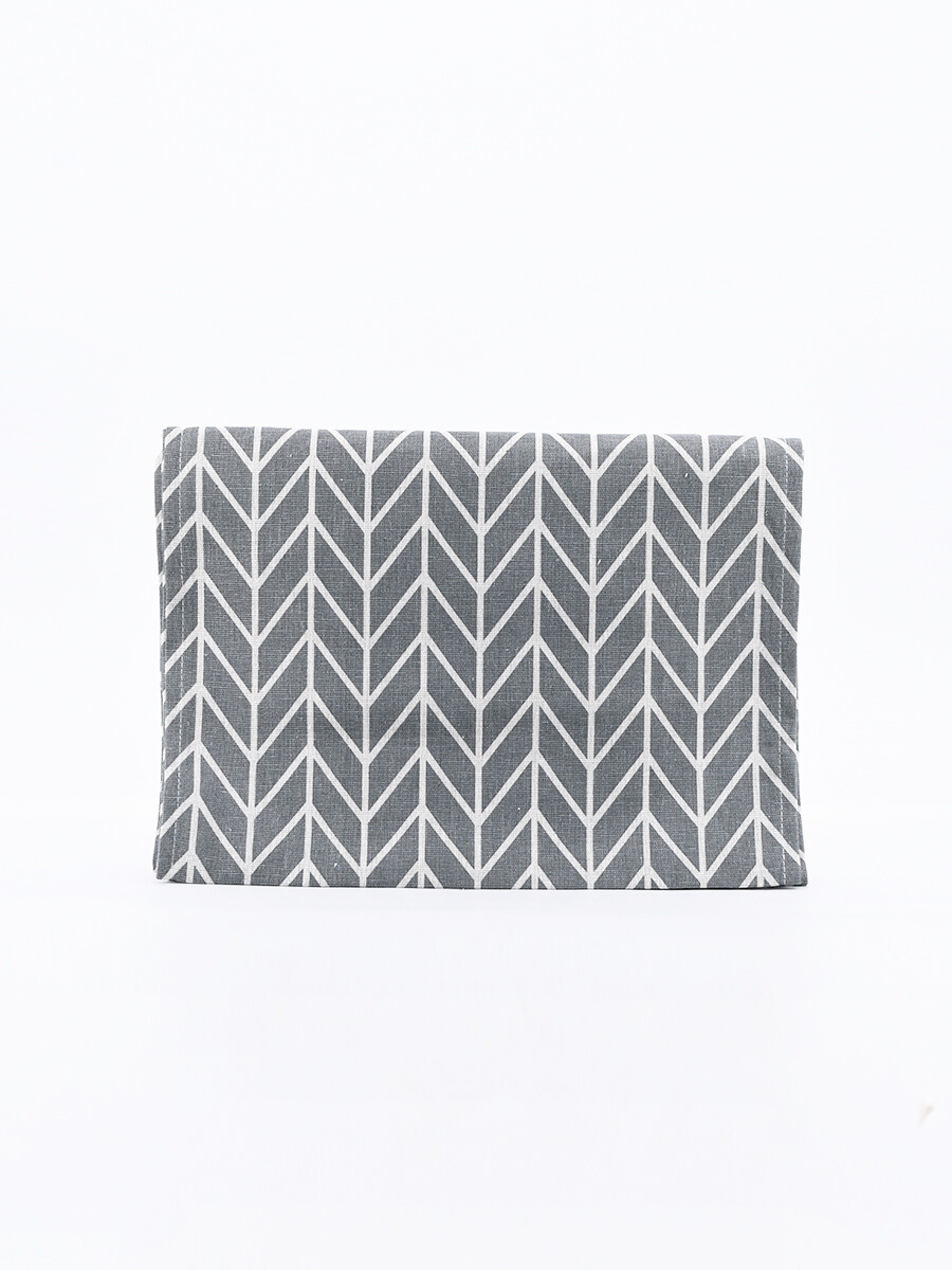SENDERO POLIESTER GEOMETRICO - GRIS 