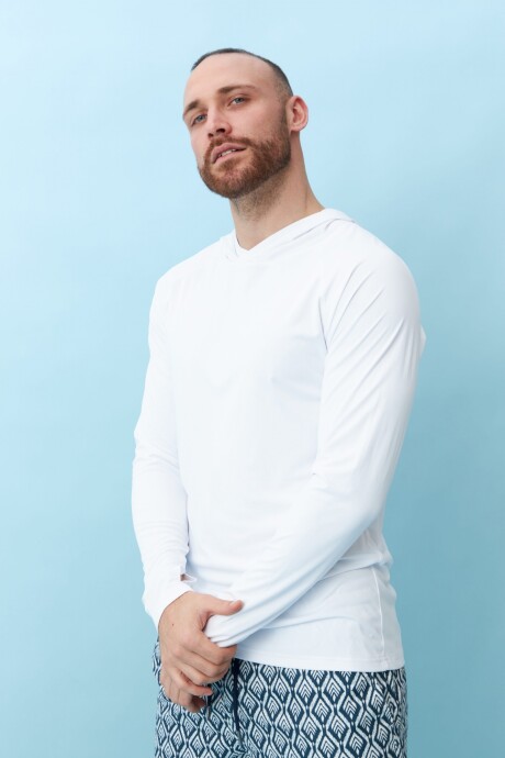 Remera UV con capucha Blanco