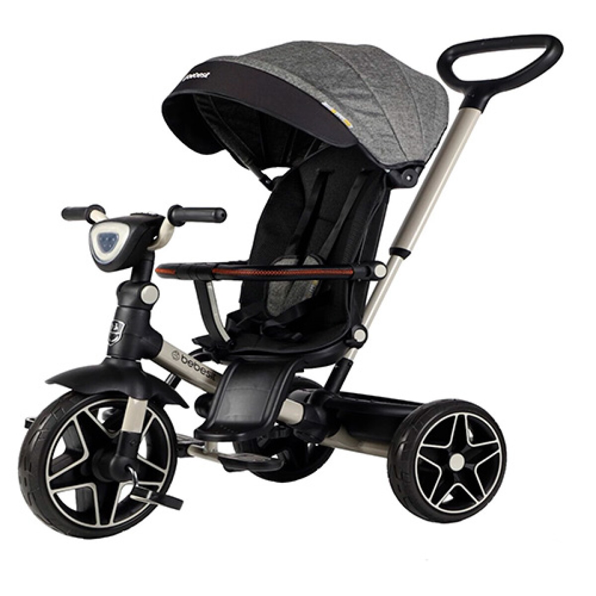 Triciclo de Lujo Bebesit Explorer 5090 360 Reclinable Bt - GRIS 