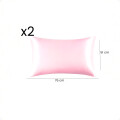 Funda Almohada De Satín Satén Tipo Seda Suave Rosa