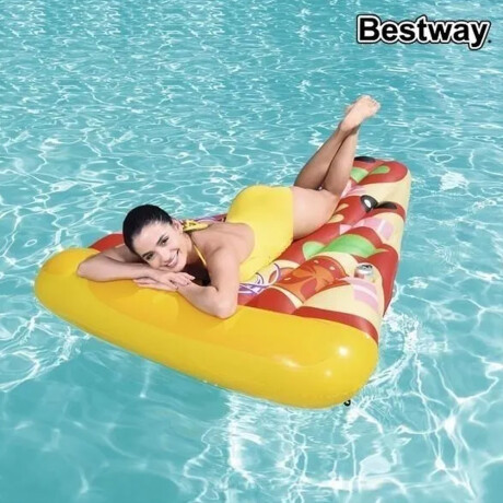 Flotador Gigante Pizza Bestway Hts Tostado