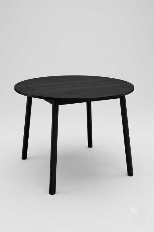Mesa redonda Ø110 cm – Madera Negra. Mesa redonda Ø110 cm – Madera Negra.