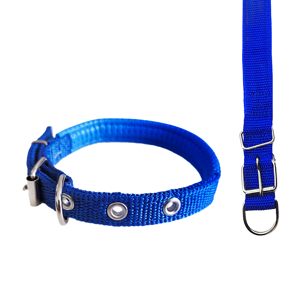 Collar 1.5cm Perros Gatos Suave Cómodo Ajustable Paseo - Color azul 