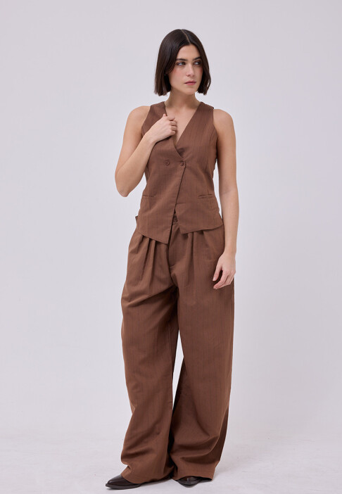 Pantalón Sastre Chocolate