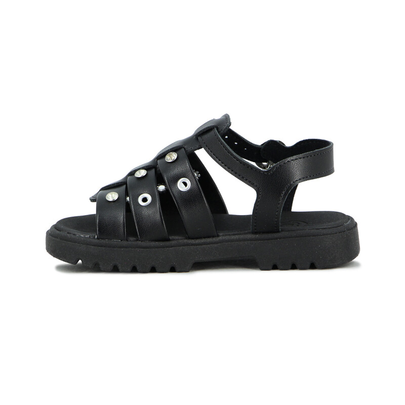 Molekinha Sandalia Con Tiras Infantil Napa Turim Negro