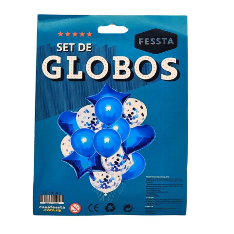 Set de Globos x14 Und Azul
