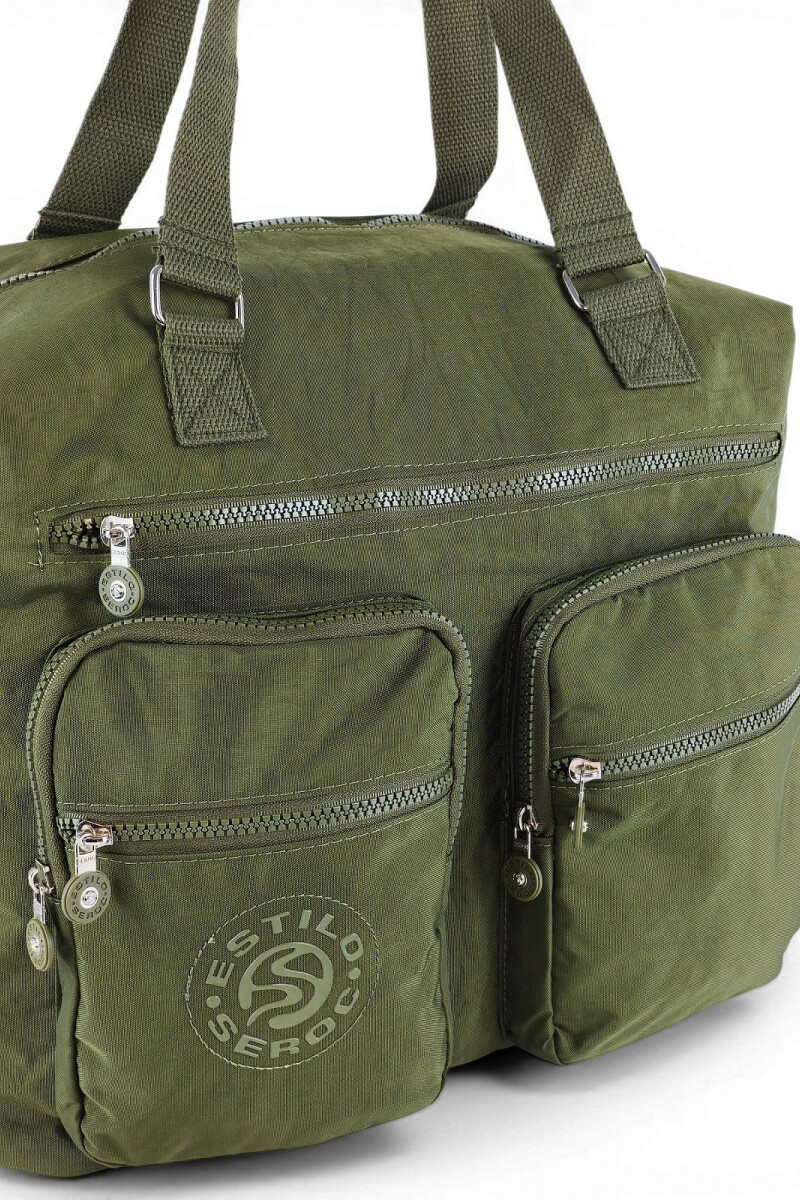 Bolso grande con bolsillos Verde