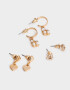 Aros Sets Bañada en Oro Set De Aros Bañados En Oro - Dorado