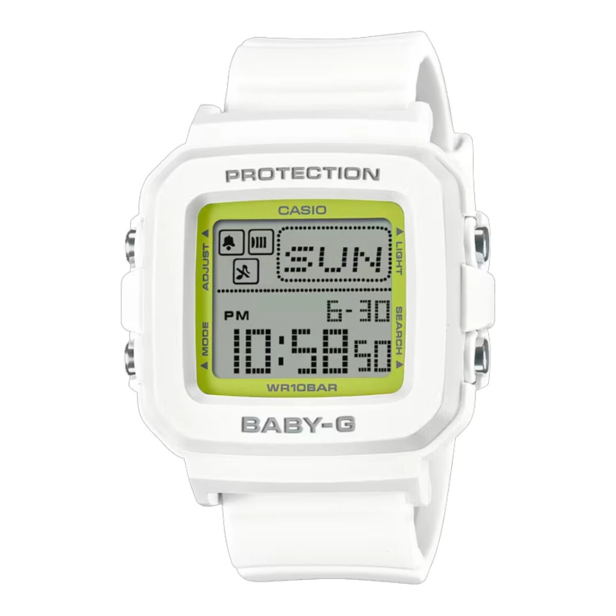Reloj CASIO BABY-G BGD10K-7DR en Resina Blanco Esfera 43mm 