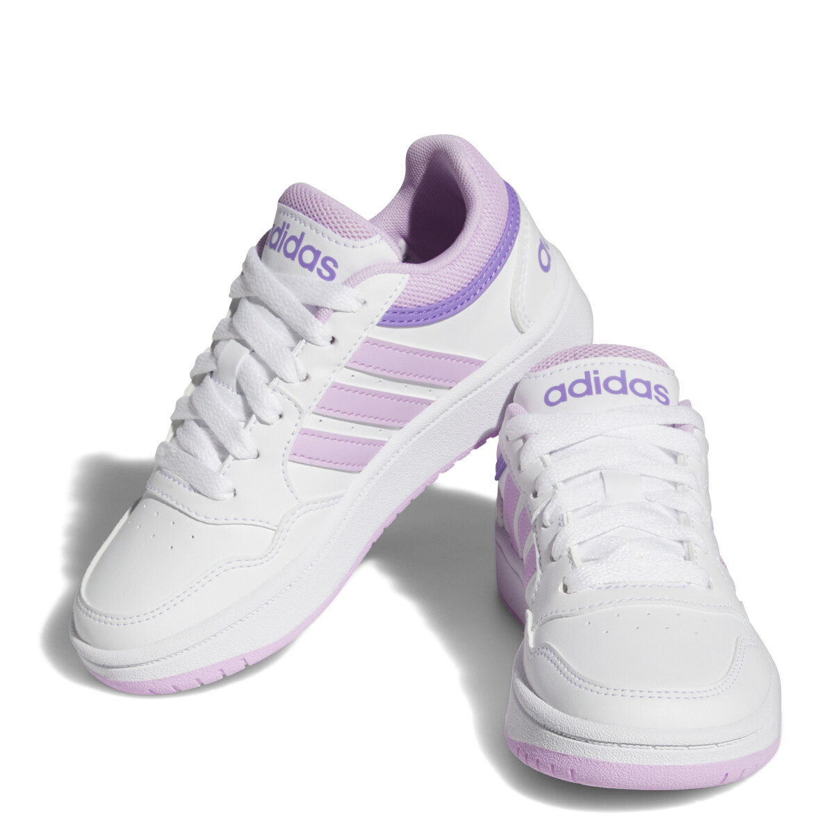 Championes de Niños Adidas Hoops 3.0 - Blanco-Lila-Violeta 