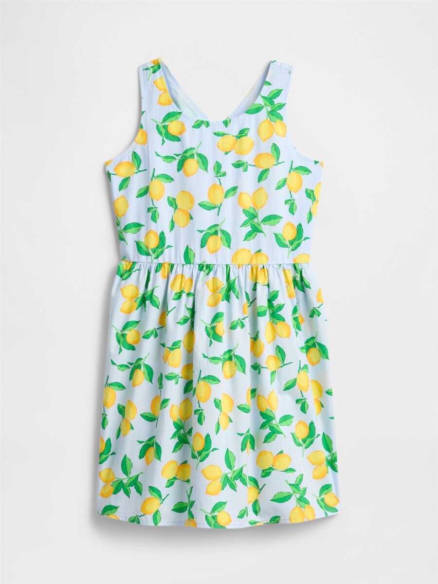 Vestido Espalda Cruzada Niña - Lemon Print 