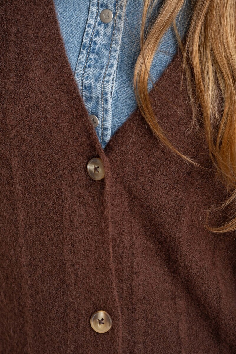 Cardigan Texturado Chocolate