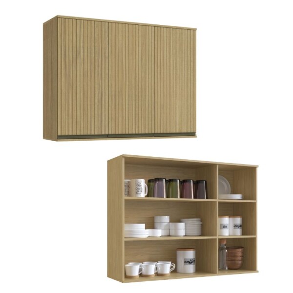 Cocina modulada 2.70 mt Louro/Freijo - Nueva Dubai Cocina modulada 2.70 mt Louro/Freijo - Nueva Dubai