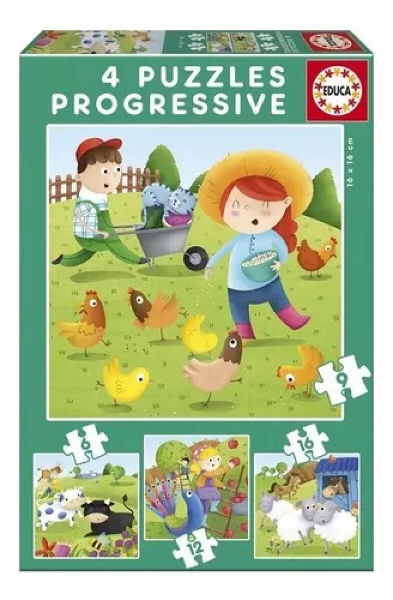 Puzzle Animales Granja 4 En 1 17145 Educa 