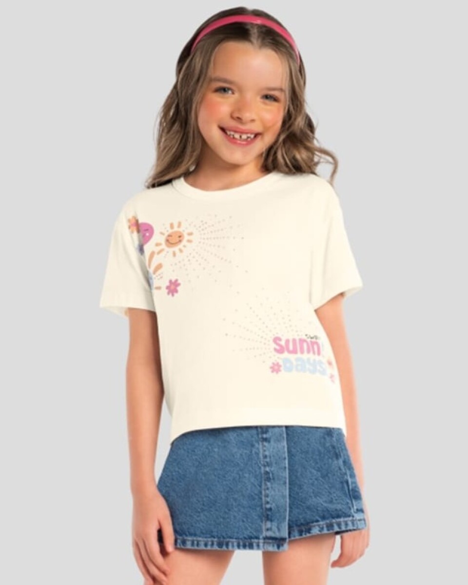 Remera Casual. - Natural 