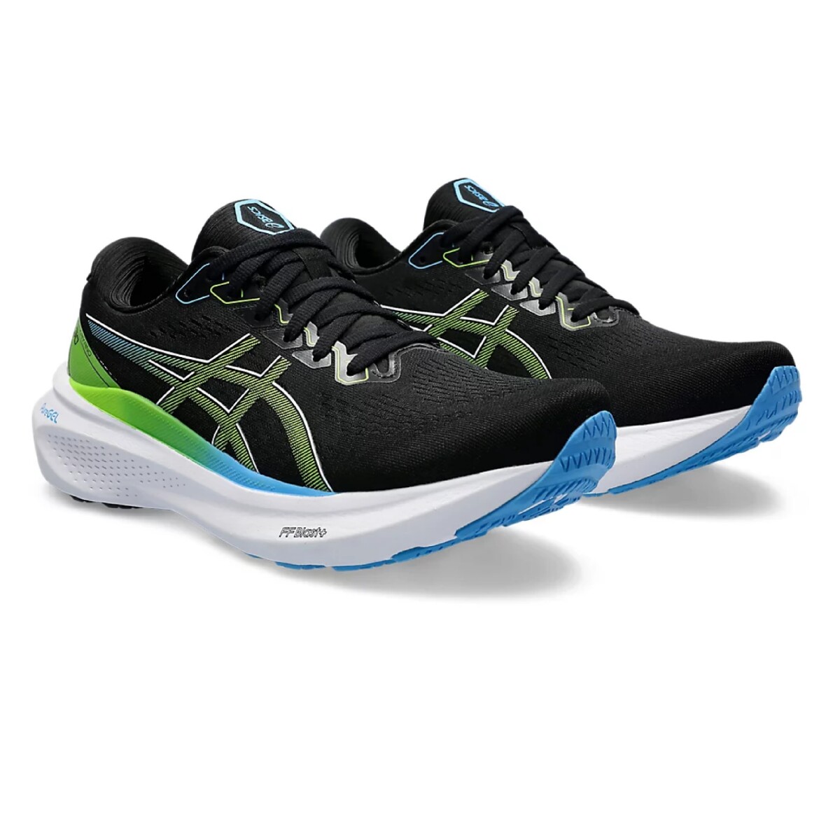 Asics Gel-kayano 30 Black/electric Lime Hombre - Negro-lima 
