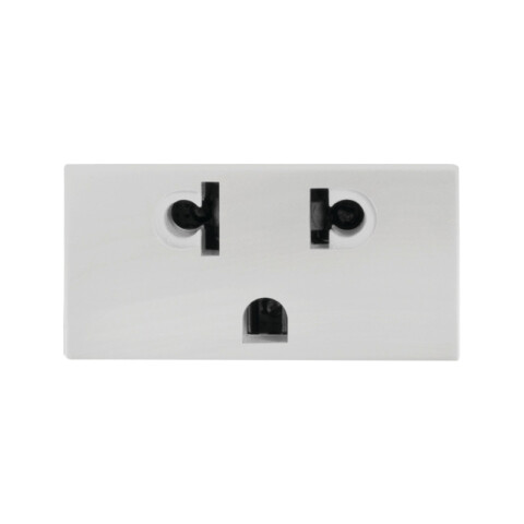 Mód. tomacorriente euroamericano c/t blanco Reggio M46262