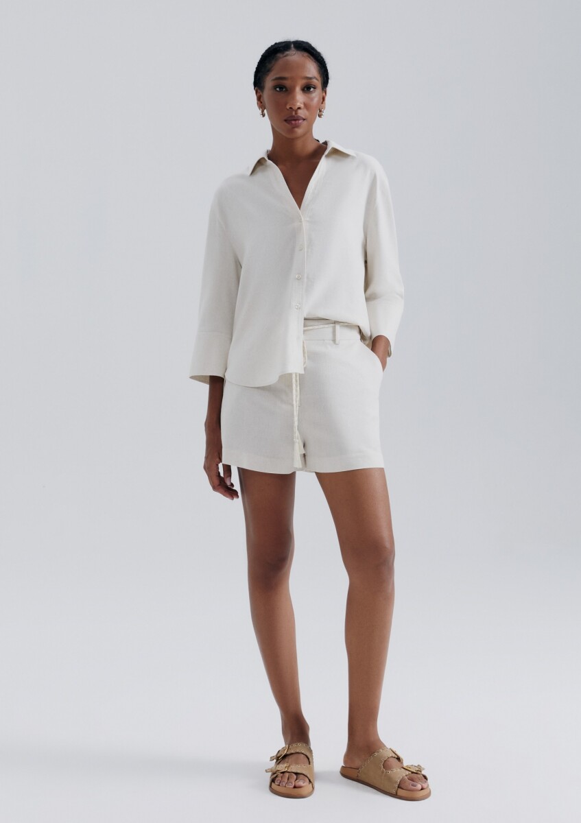 SHORTS FEM - BEIGE 