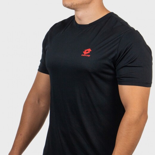 Remera Lotto Running Hombre Dri-Fit Negro S/C