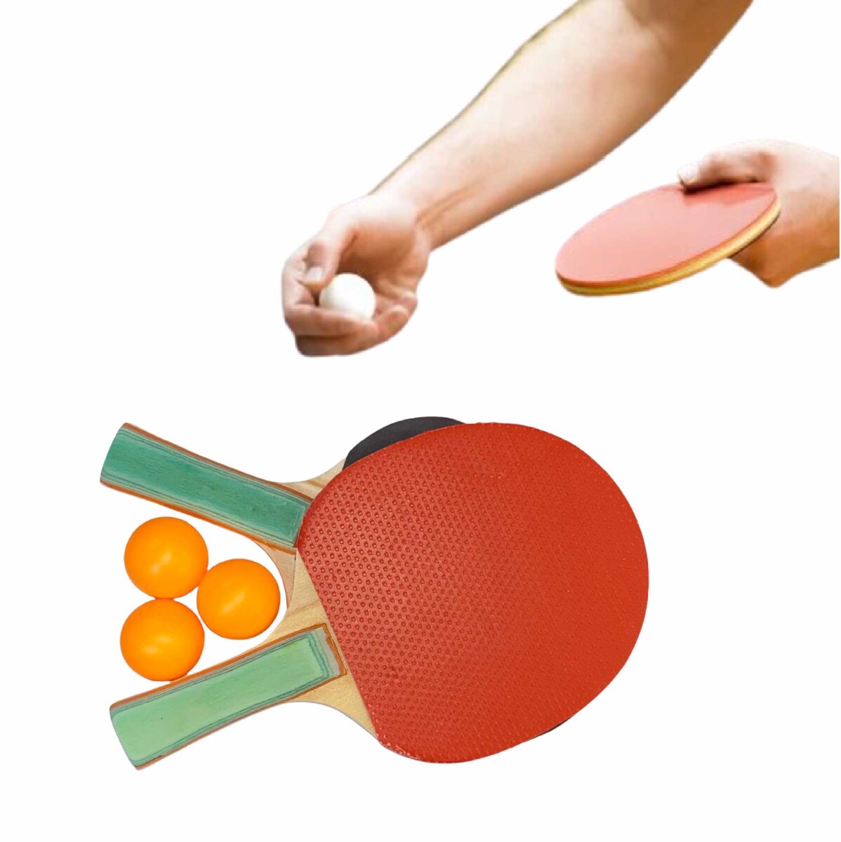Paletas De Ping Pong - 2 Paletas + 2 Pelotas 