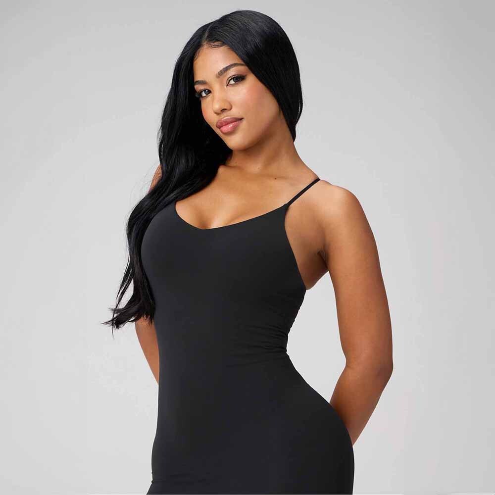 Vestido Strappy Seamless Maxi Dress Mujer Black