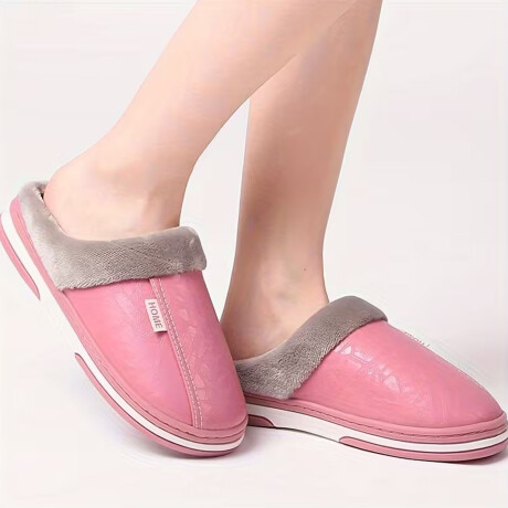 Set Pantufla Cuerina Unisex + Calienta Cama 1 Pza 3 Niveles Rosa