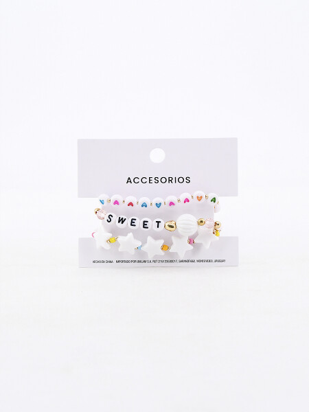 PULSERA SET x 3 MULTICOLOR