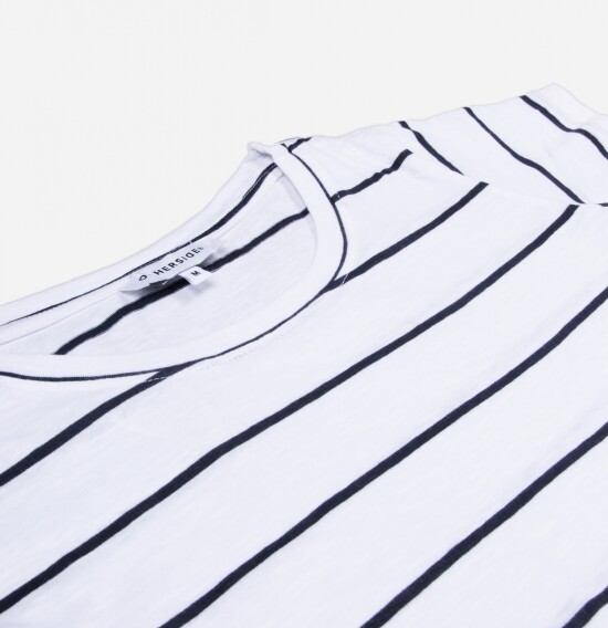 T-Shirt manga corta escote a la base BLANCO