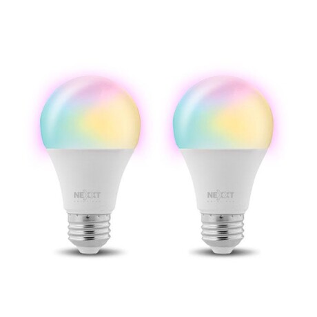 Lámpara Inteligente Kit x2 Nexxt NHB-C1202P LED RGB Wi-Fi Lámpara Inteligente Kit x2 Nexxt NHB-C1202P LED RGB Wi-Fi