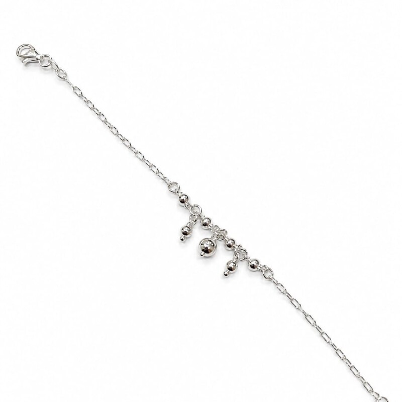 Pulsera con tres colgantes bolitas Pulsera con tres colgantes bolitas