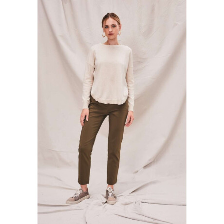 Sweater Algodon Elastano Beige Melange