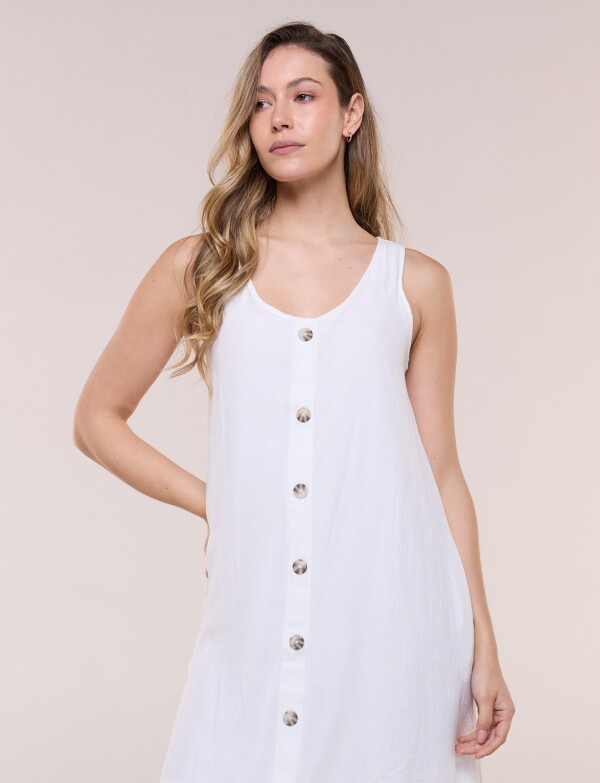 Vestido Botones CRUDO