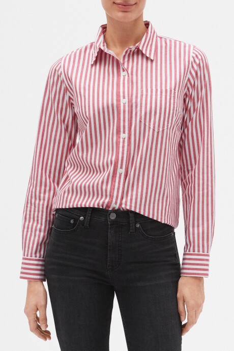 Camisa A Rayas Mujer Red Stripe Combo A