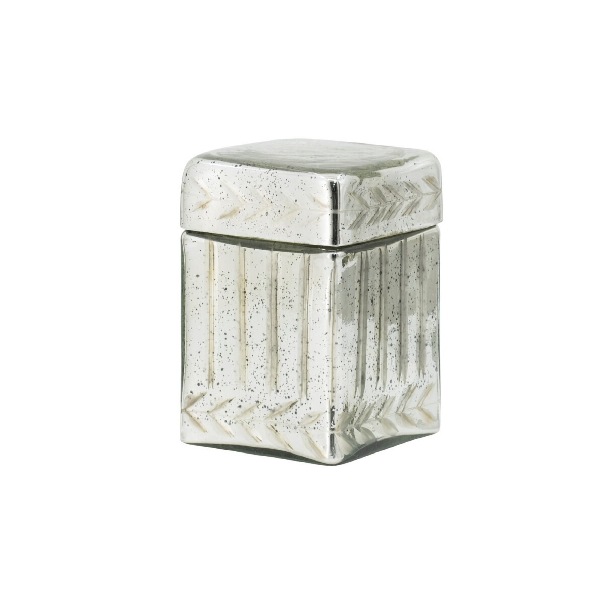 CAJA DECORATIVA 12.5x12.5x15.5CM PLATA 