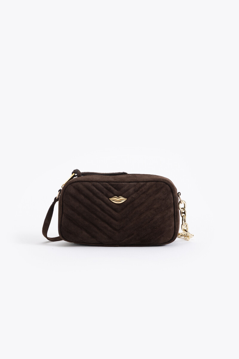 BANDOLERA LIPSTICK SUEDE Chocolate