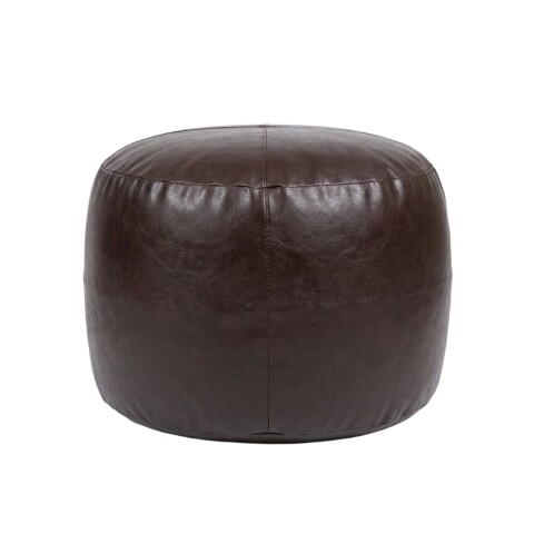 PUFF RED SIMIL CUERO MARRON 50X33CM Unica