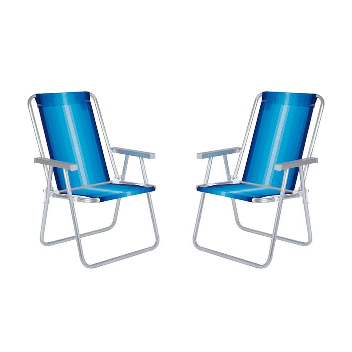 Set X2 Reposeras Sillas Alta Plegables Aluminio Conforto Mor 