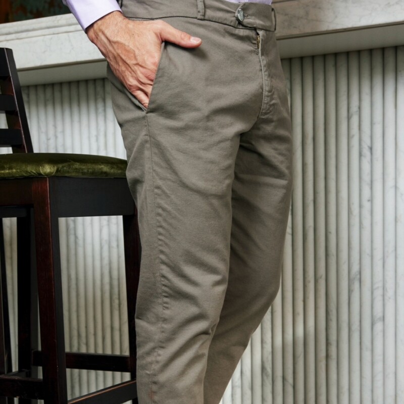 Pantalón de gabardina sport Gris Medio