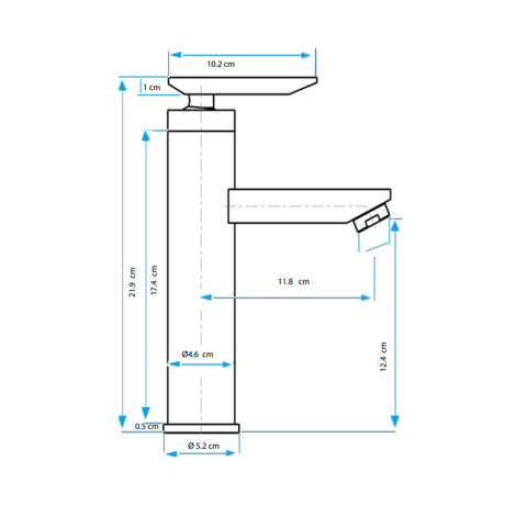 GRIFERIA DE LAVATORIO BAJO LINEA EDIMBURGO AQUALIA CROMO 40MM 000