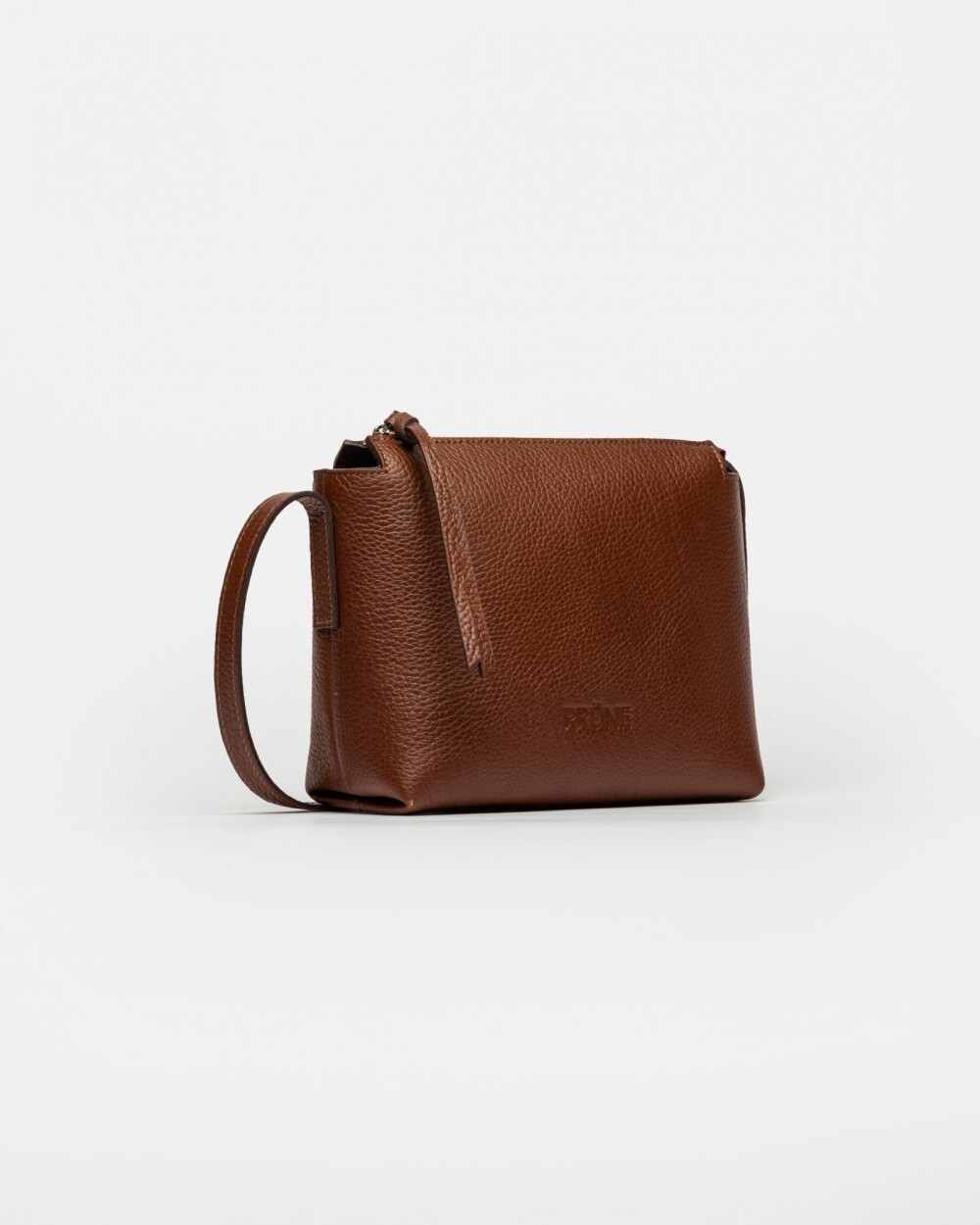 Bandolera Savanna En Cuero Graneado Tabaco